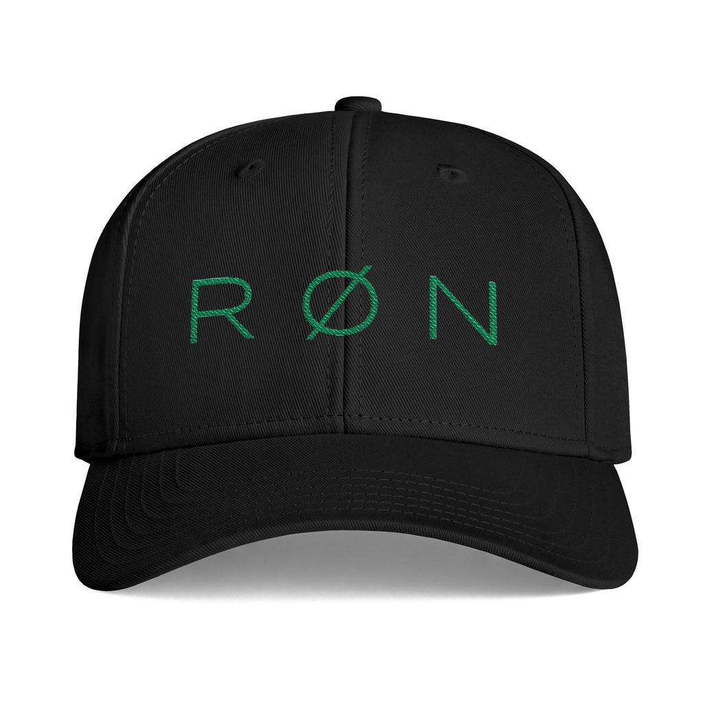 Minimal Embroidered Baseball Cap — Green RØN Logo