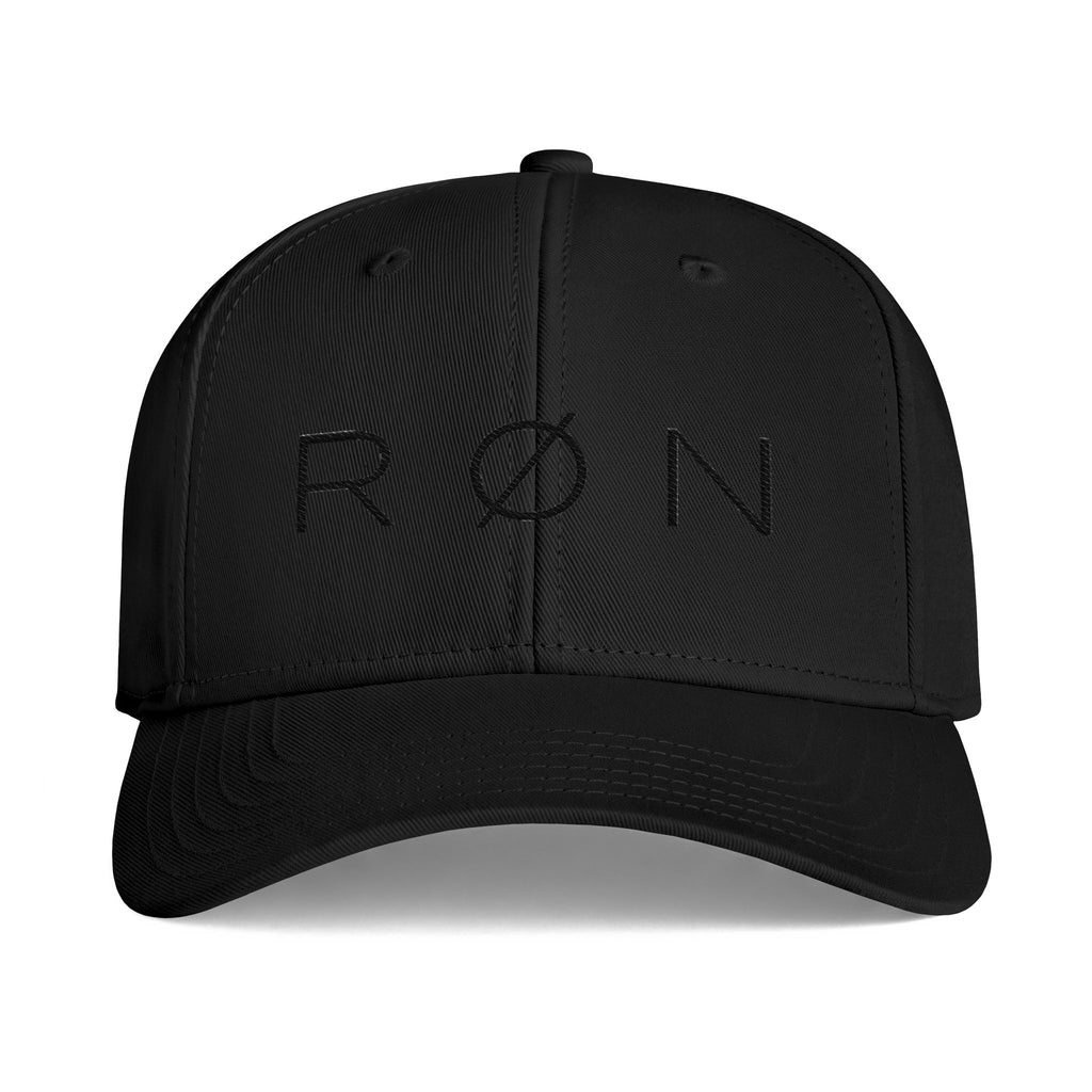 RØN Baseball Cap — Black Embroidered Logo