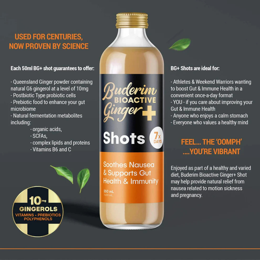Buderim Ginger BioActive Ginger+ Shot 350ml