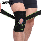AOLIKES 1PCS Knee Brace Non-Slip Open-Patella Brace with Adjustable Strap & Side Stabilizers Knee Support for Joint Pain Relief