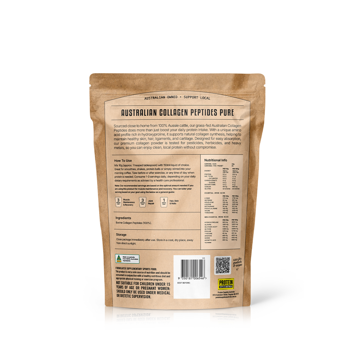 Collagen Peptides – Australian-sourced 450g x 3 pack Multibuy