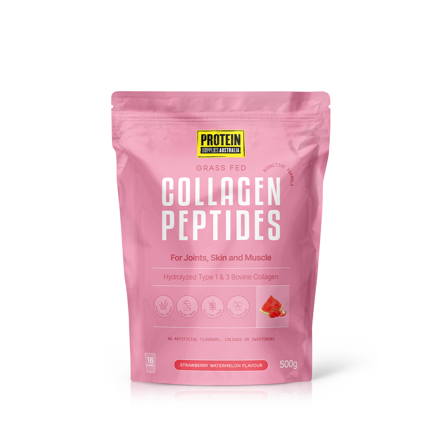 Protein Supplies Australia Collagen Peptides Strawberry Watermelon 500g