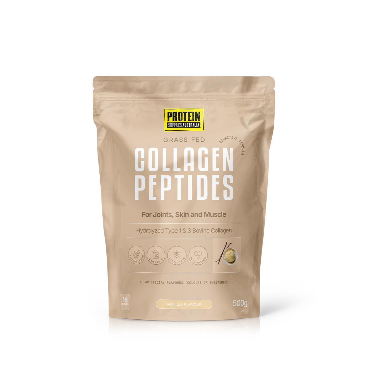 Protein Supplies Australia Collagen Peptides Vanilla 500g
