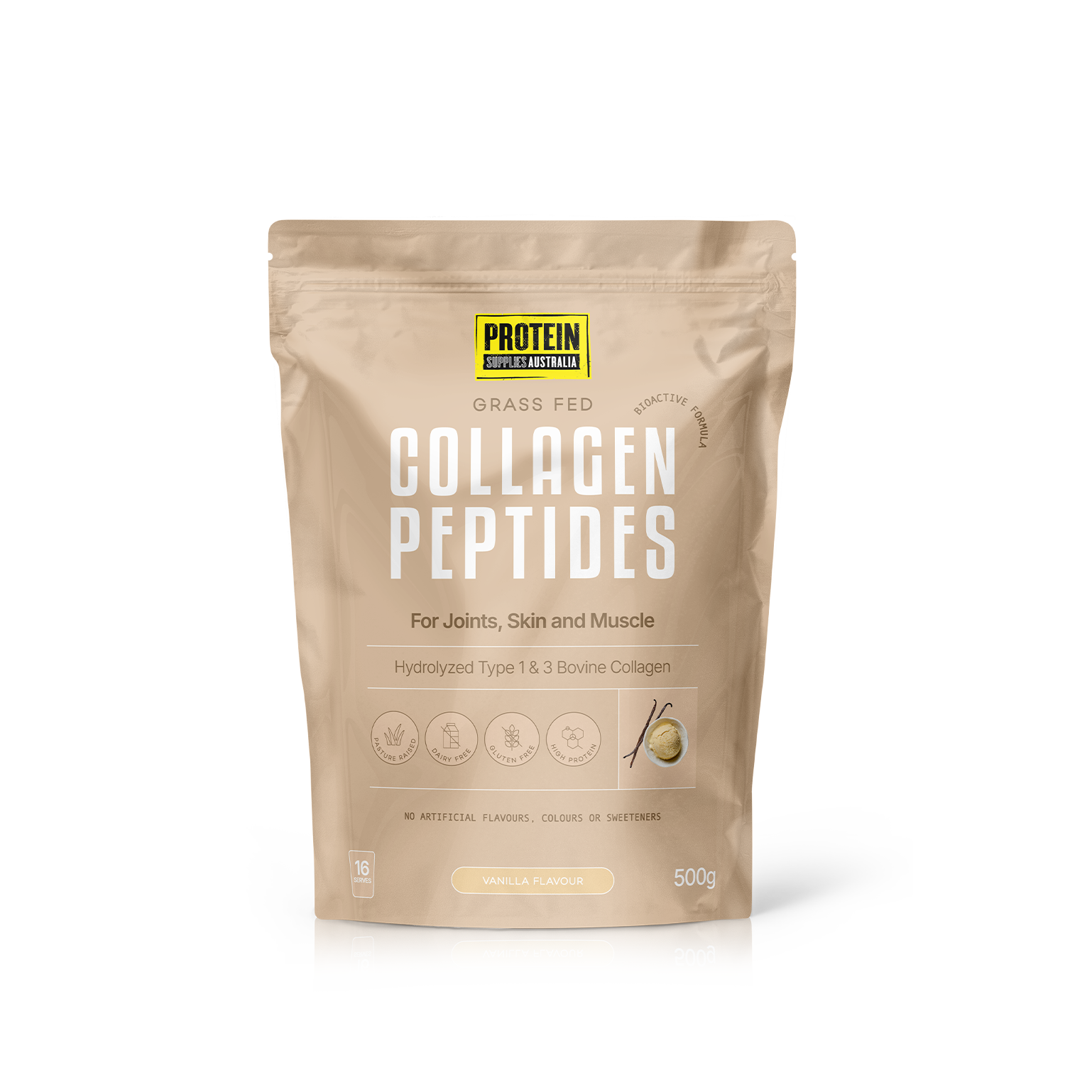 Protein Supplies Australia Collagen Peptides Vanilla 500g