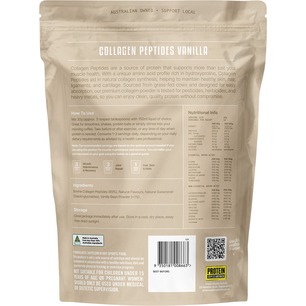 Collagen Peptides - 500g x 3 pack Multibuy