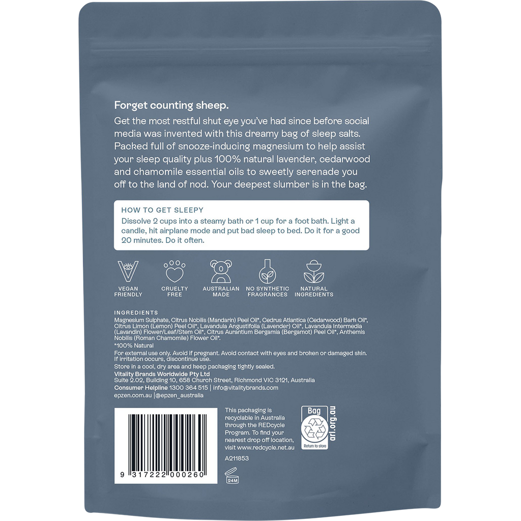 Epzen Sleep Magnesium Epsom Salts – 900g