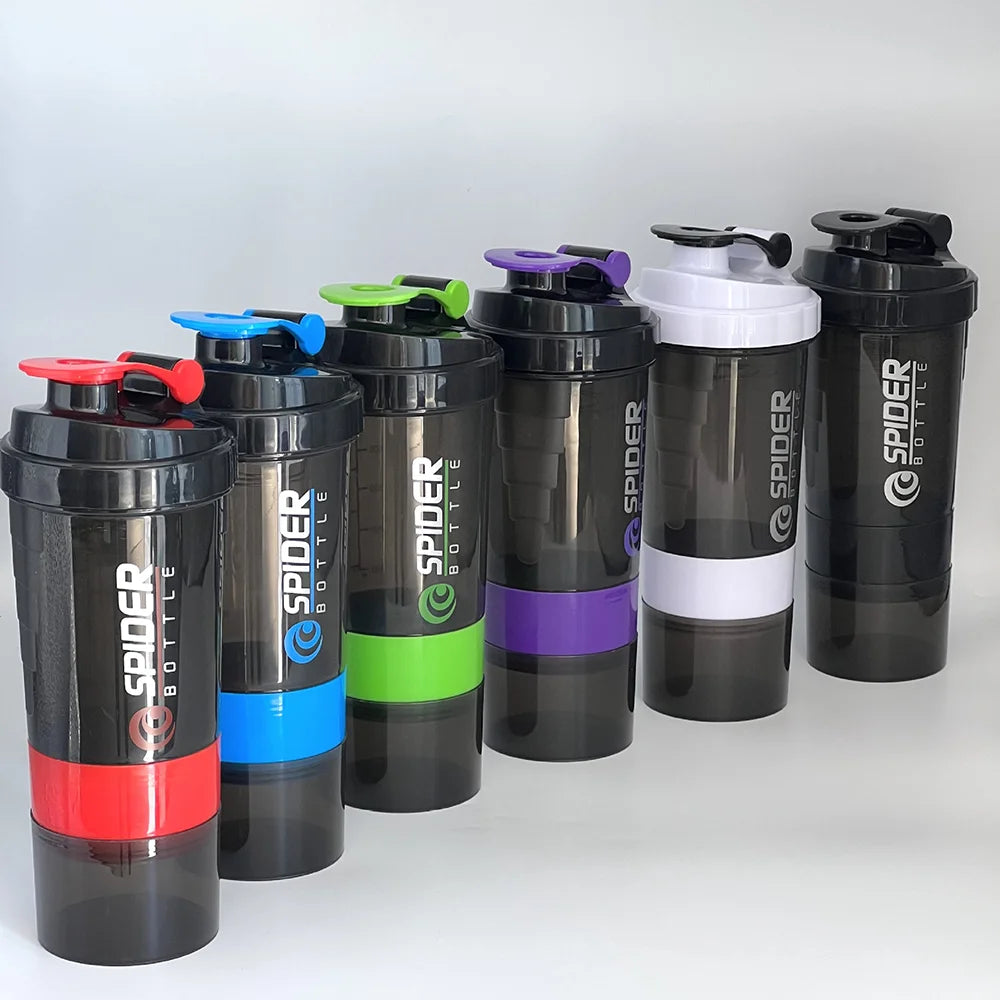 3 Layers Shaker Protein Bottle Powder Shake Cup