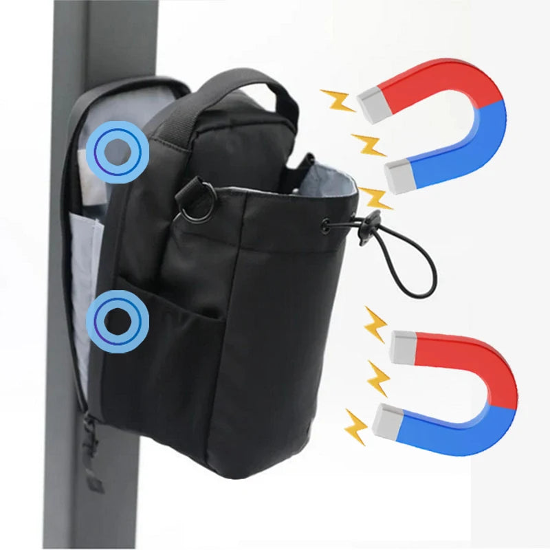 Magnetic Gym Bag - With Phone Pocket - Water Bottle Pouch - Gym Accessories Organizer