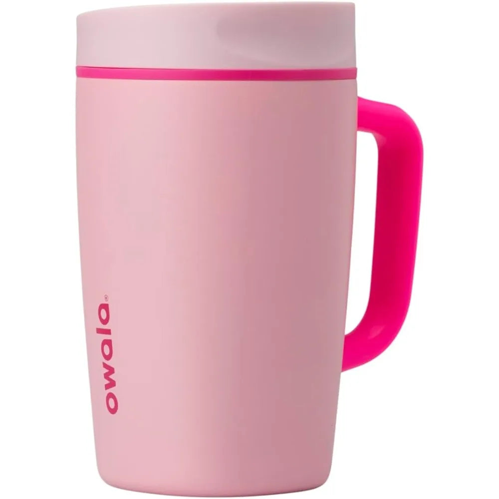 Owala SmoothSip Slider Stainless Steel Insulated Mug with Handle, Leak Proof, For Hot and Cold Drinks, Sliding Lock Lid, 12oz