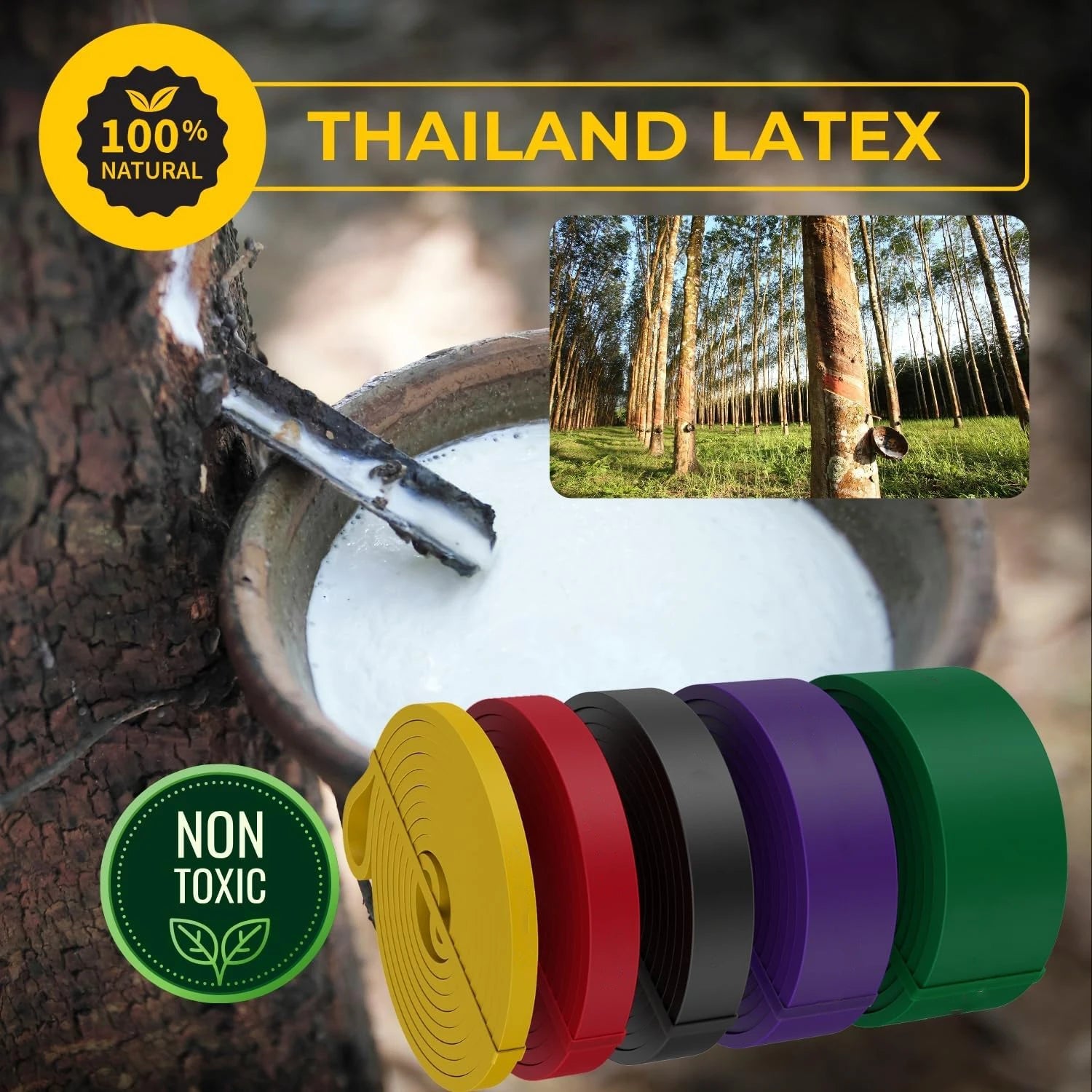 Exercise Resistance Bands Natural Latex Elastic Rubber
