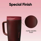 Owala SmoothSip Slider Stainless Steel Insulated Mug with Handle, Leak Proof, For Hot and Cold Drinks, Sliding Lock Lid, 12oz