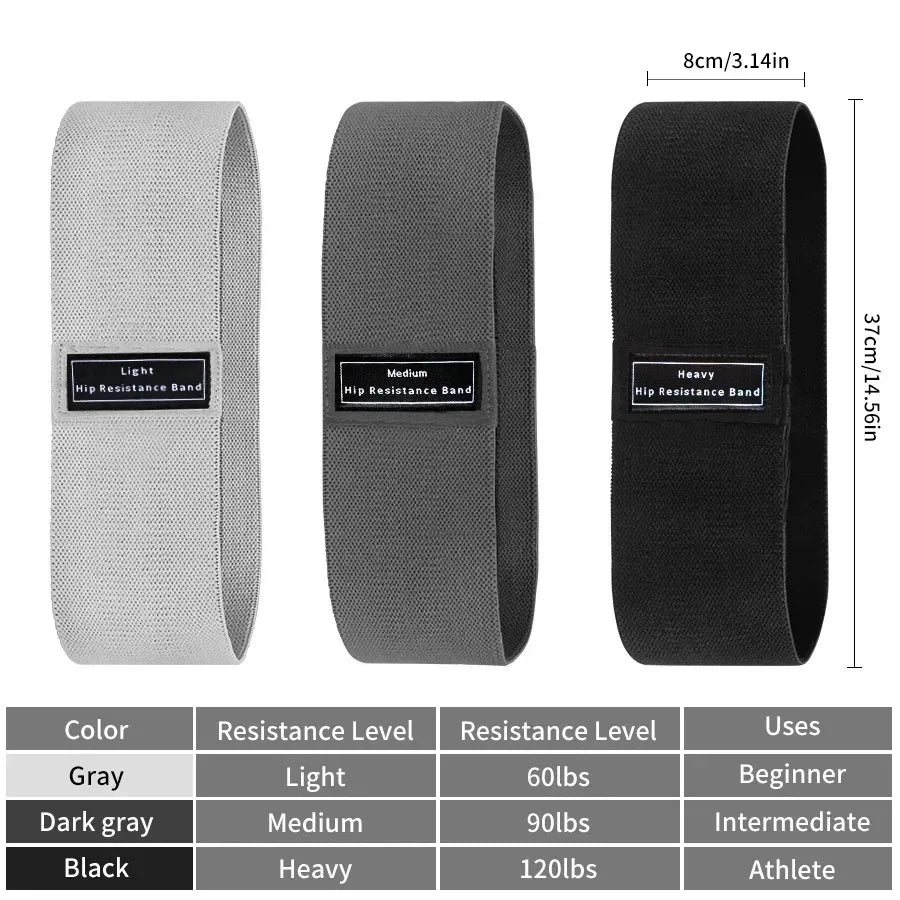 Fabric Resistance Hip Booty Bands Glute Thigh Elastic Workout Bands