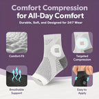 1Pair Ankle Compression Socks,Compression Foot Sleeves with Arch And Ankle Support,Open-Toe Design Neuropathy Socks