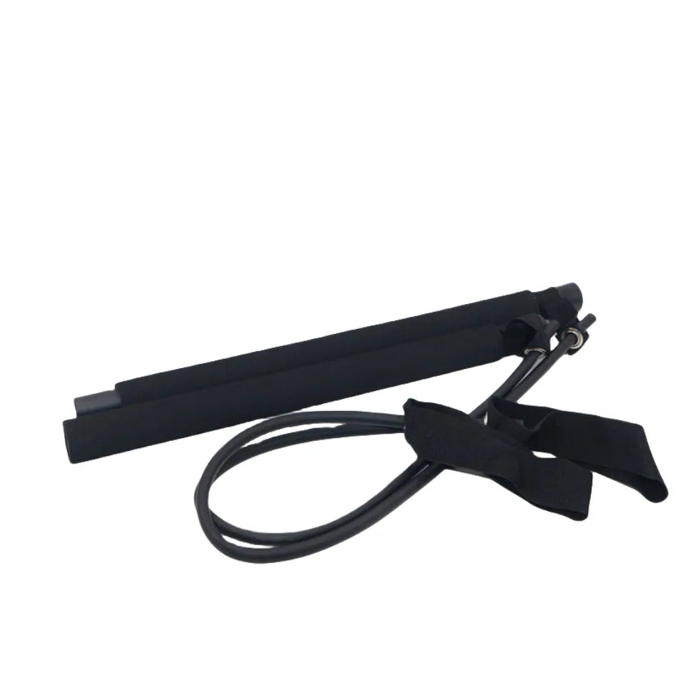 Pilates Stick - Adjustable Fitness Bar for Home Workout, Yoga, Stretching, Core Training - Portable & Elastic Resistance