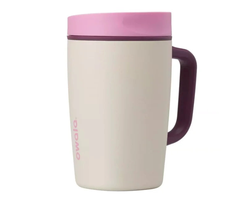 Owala SmoothSip Slider Stainless Steel Insulated Mug with Handle, Leak Proof, For Hot and Cold Drinks, Sliding Lock Lid, 12oz