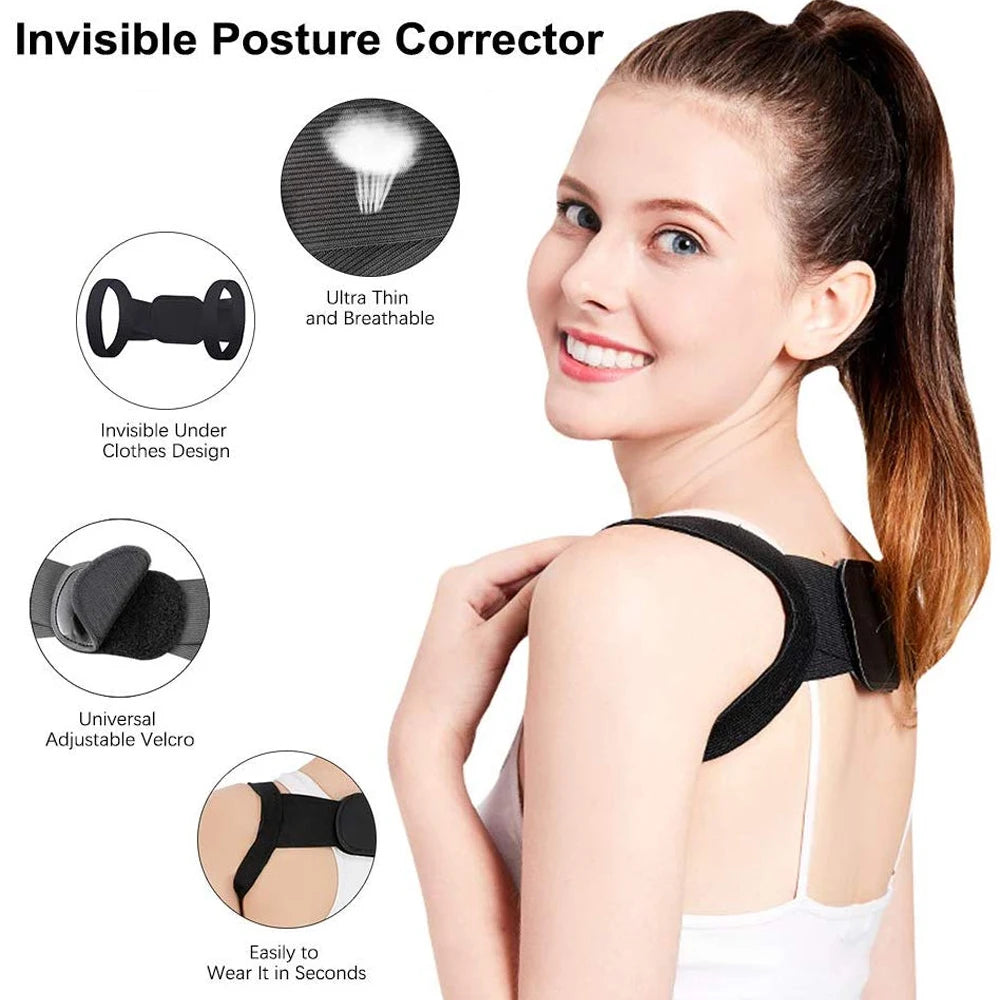 Back Posture Corrector Belt Adjustable Shoulder Neck Spine Reshape Body for Column Posture Correction