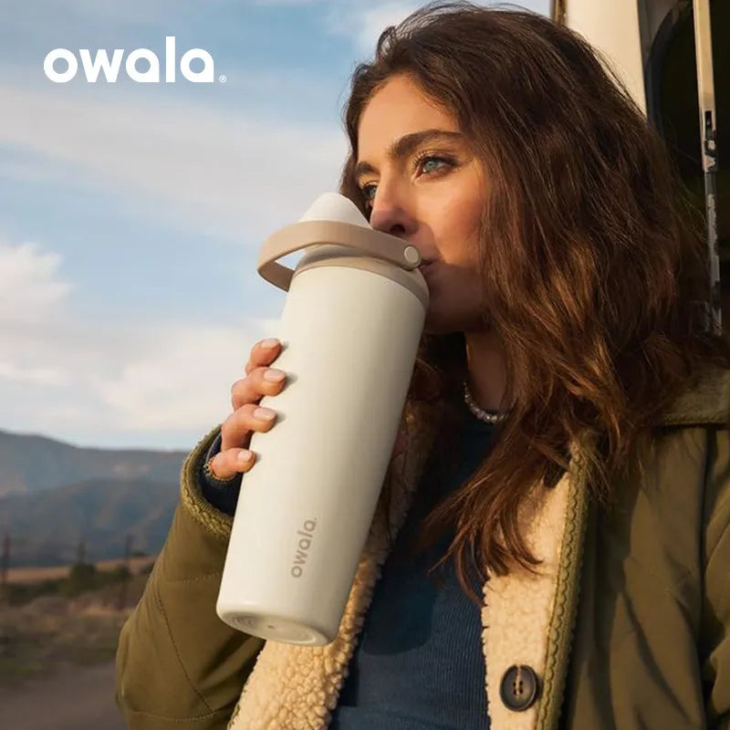 Owala Sway Cold cup, stainless steel large capacity carrying cup, insulated spring cover, 960mL/30oz