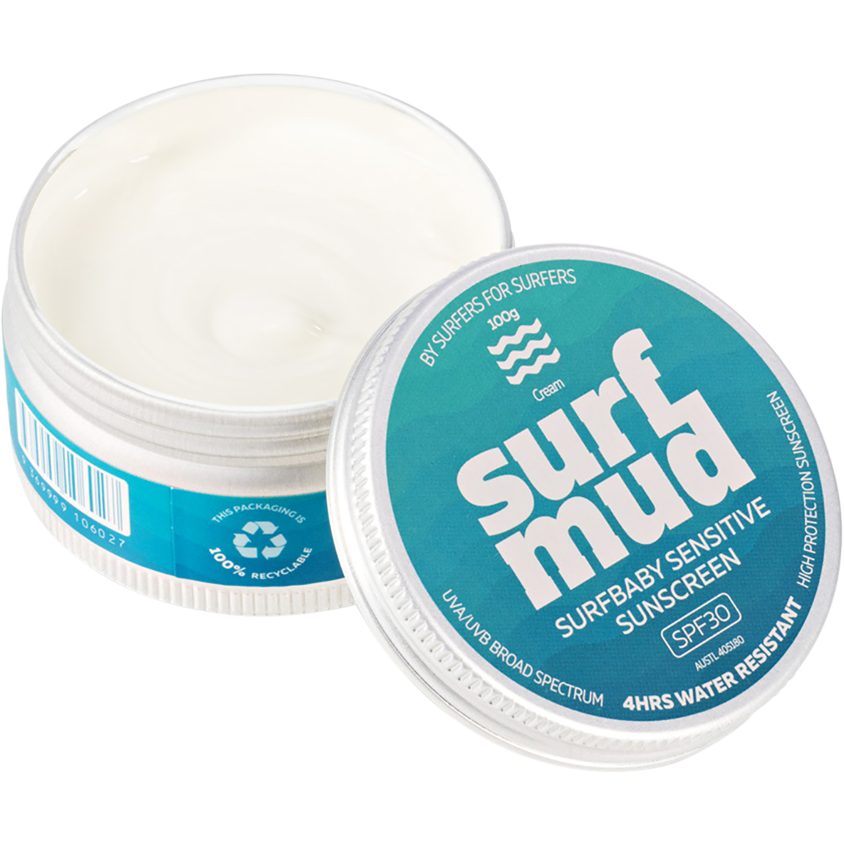 Surfmud Surfbaby Sensitive Sunscreen SPF30 – 100g