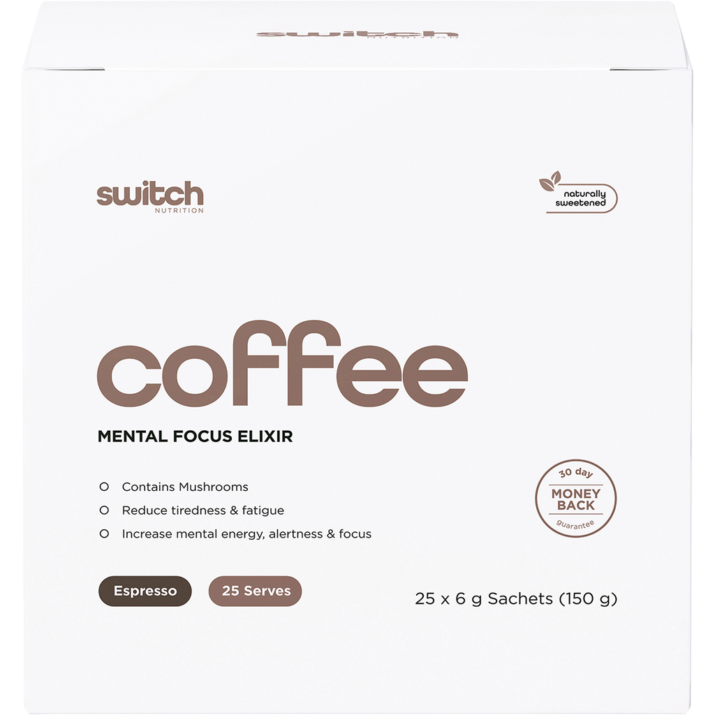 Switch Nutrition Coffee Mental Focus Elixir – Espresso 25 Pack