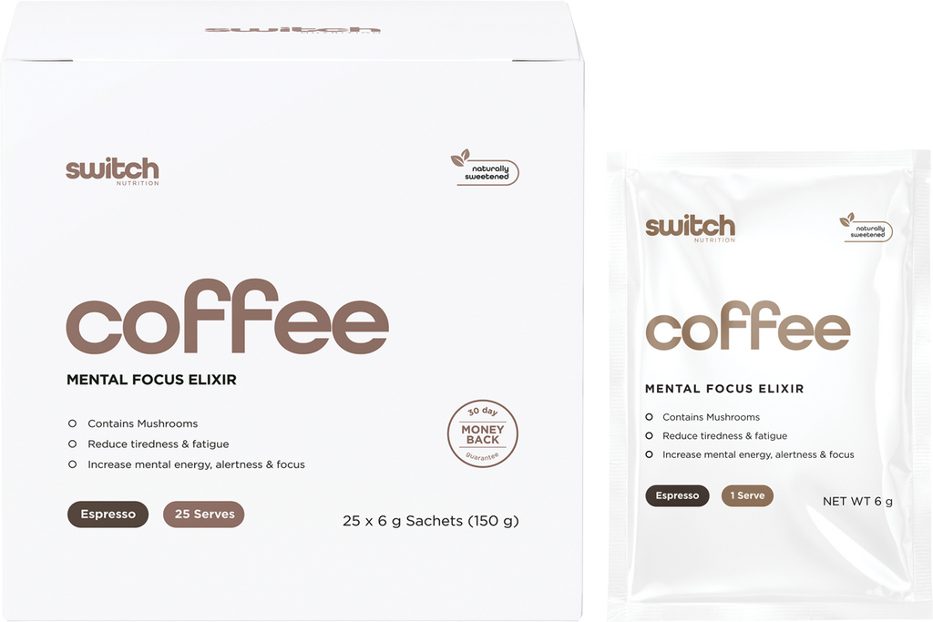 Switch Nutrition Coffee Mental Focus Elixir – Espresso 25 Pack