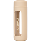 Switch Nutrition Glass Water Bottle with Tea Strainer – 460mL