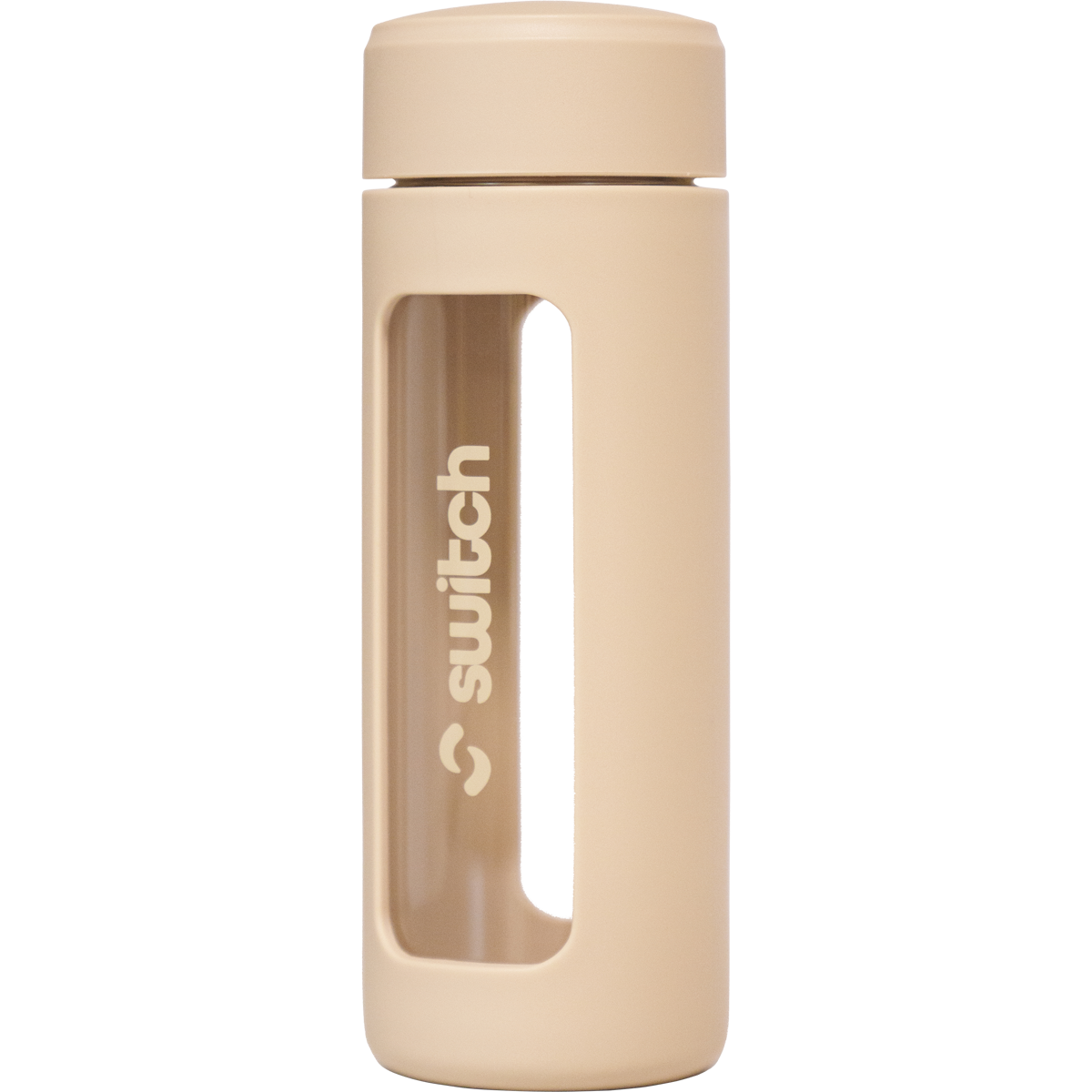 Switch Nutrition Glass Water Bottle with Tea Strainer – 460mL