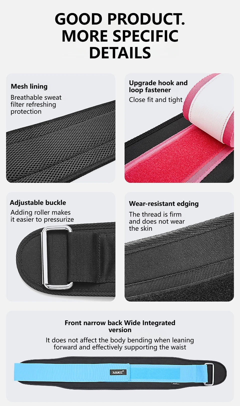 AOLIKES 1PCS New Gym Weightlifting Belt Adjustable Waist Back Support