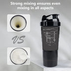 3 Layers Shaker Protein Bottle Powder Shake Cup