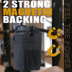 Magnetic Gym Bag - With Phone Pocket - Water Bottle Pouch - Gym Accessories Organizer