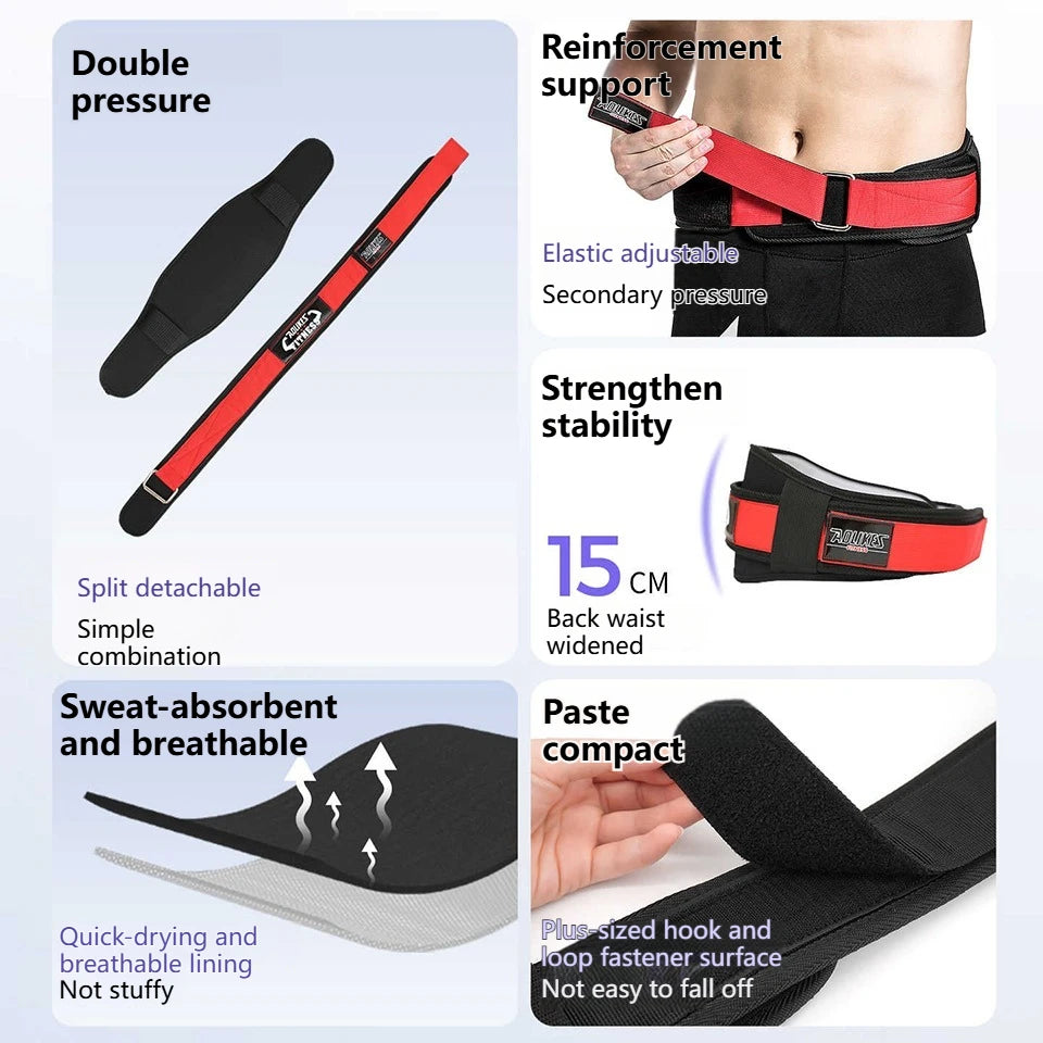 AOLIKES 1PCS New Gym Weightlifting Belt Adjustable Waist Back Support