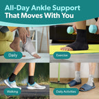 1Pair Ankle Compression Socks,Compression Foot Sleeves with Arch And Ankle Support,Open-Toe Design Neuropathy Socks