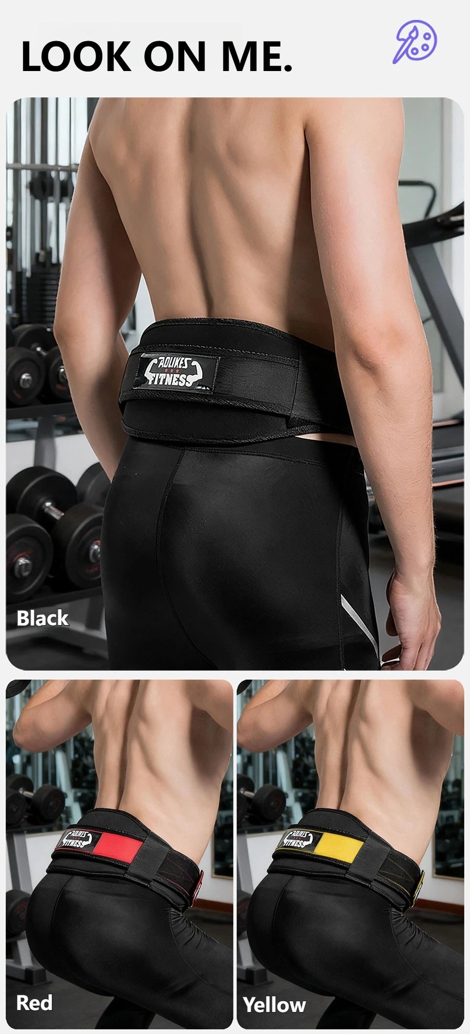 AOLIKES 1PCS New Gym Weightlifting Belt Adjustable Waist Back Support