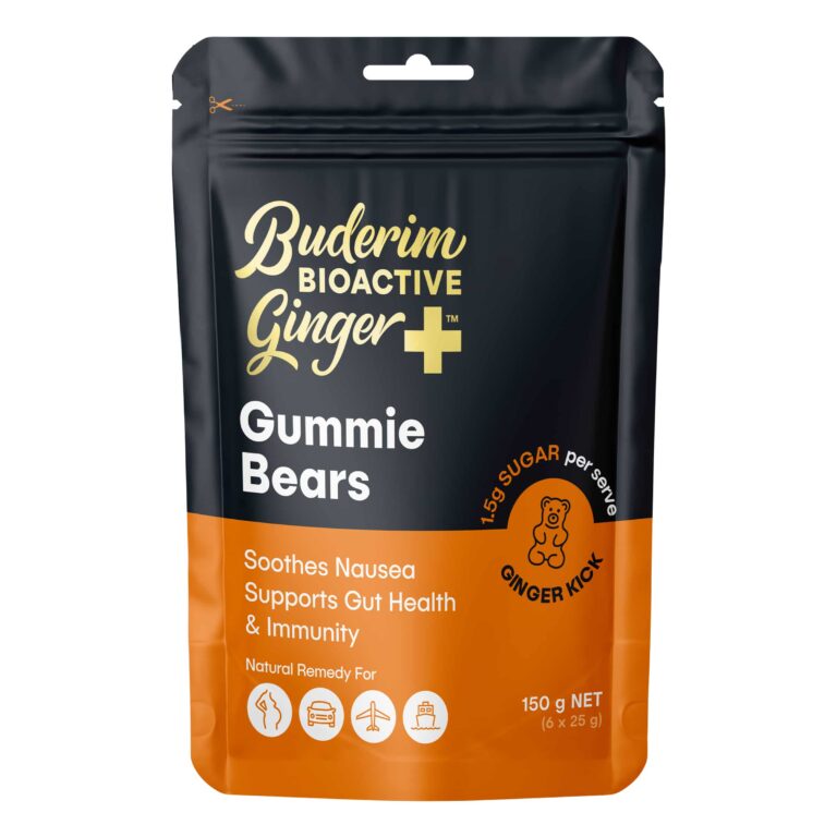 Buderim Ginger BioActive Ginger+ Gummie Bears 150g